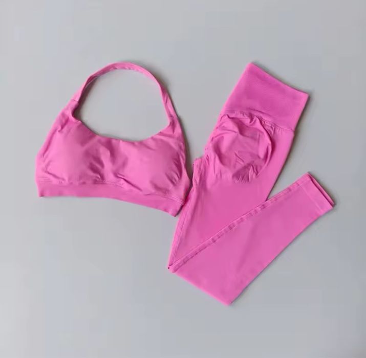 Костюм для спорту фітнесу лосини та топ з ефектом пуш ап