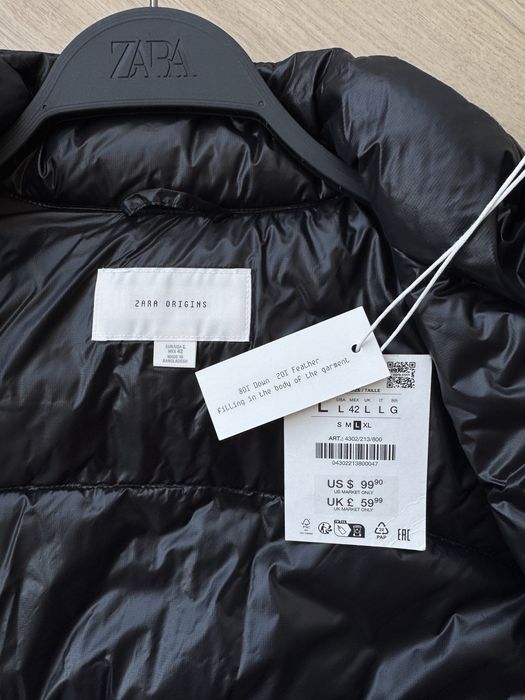 Пуховий Жилет ZARA Down Vest Оригінал Куртка Жилетка Мужской На Осінь Мікропуховик Зара Безрукавка