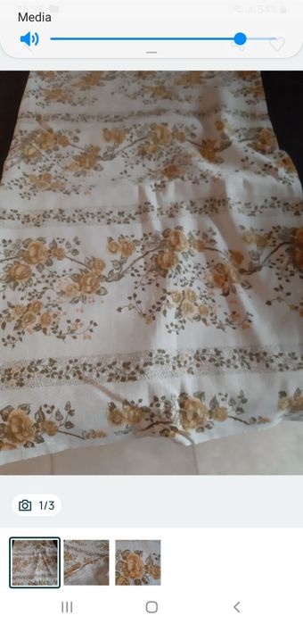 Tkanina prl vintage cepelia kwiaty stare płótno babcia rzeczy vintage kolekcja home róże tkanina
