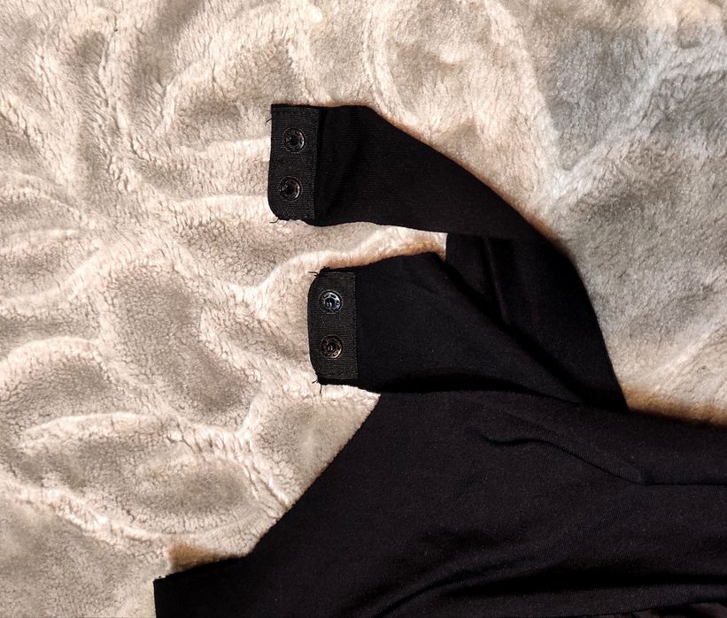 Czarne body z cekinami Bershka M