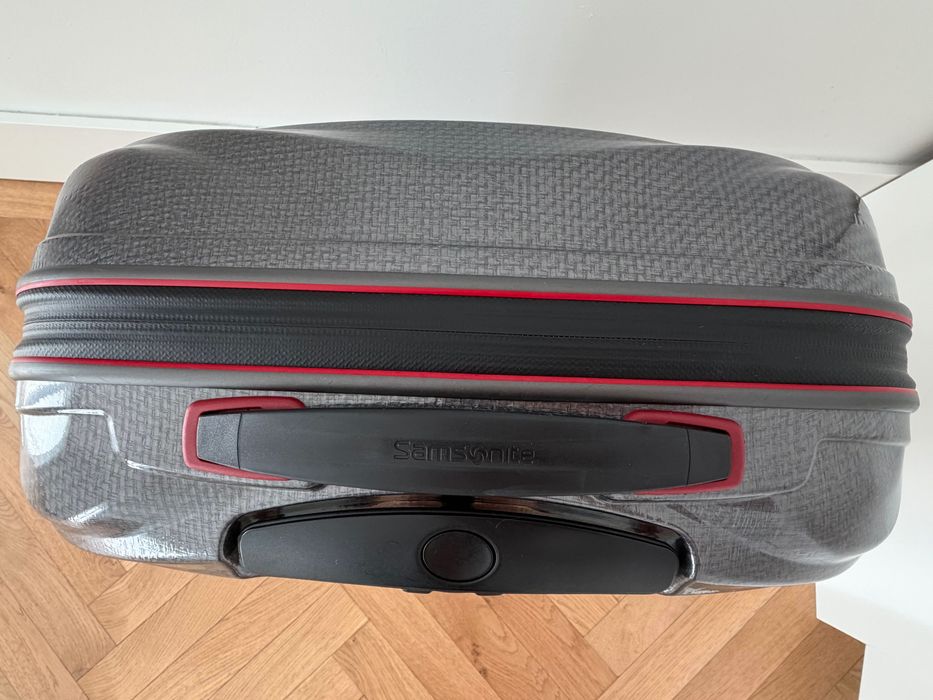 Samsonite Lite-Shock Spinner 55 (Eclipse Grey/Red) - Mala de cabine