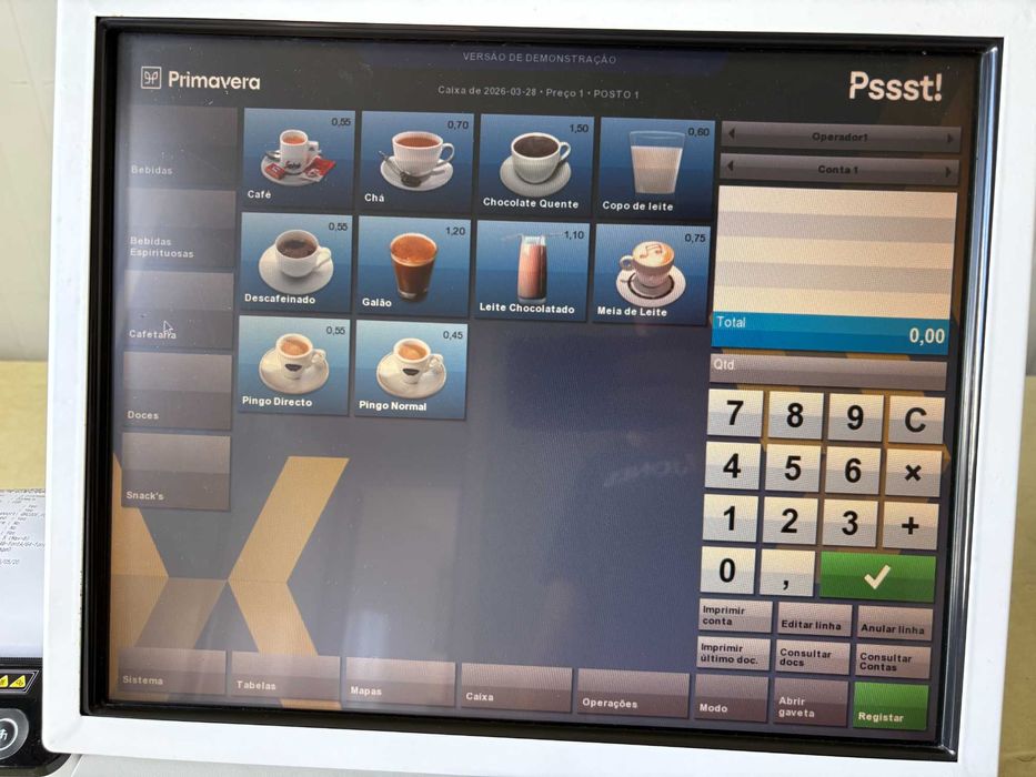 POS TouchScreen / Caixa registadora + programa novo + Garantia