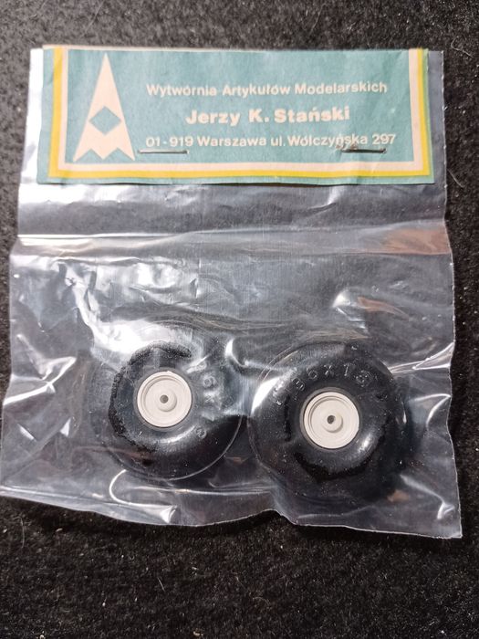 Kółka modelarskie fi 36 do samolotów 1985 r.