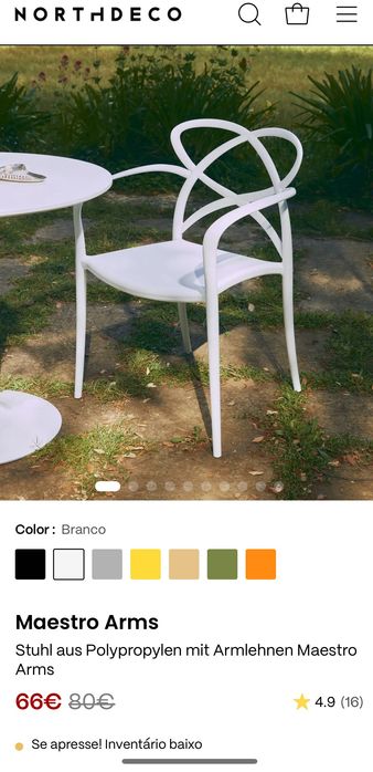 Conjunto 4 Cadeiras Exterior