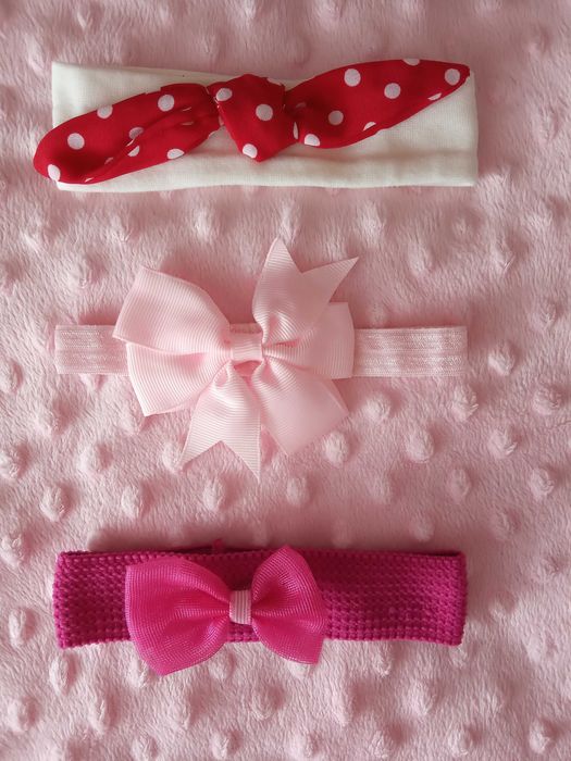 Opaski dziewczęce na głowę. Zestaw