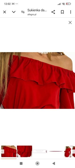 Czerwona sukienka hiszpanka S/M, 36, 38