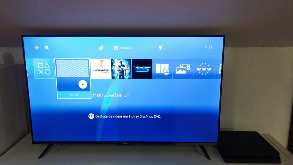 PS4 Slim 1TB Desbloqueada + 6 Jogos Exclusivos + 1 Comando Novo + Cabo