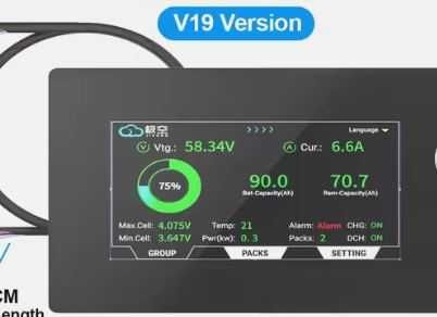 Jikong BMS 100А 150А 200А 300А LCD Балансир RS485 модуль