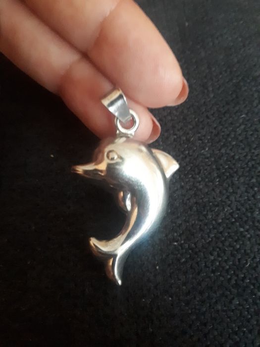 zawieszka delfin srebro próba 925