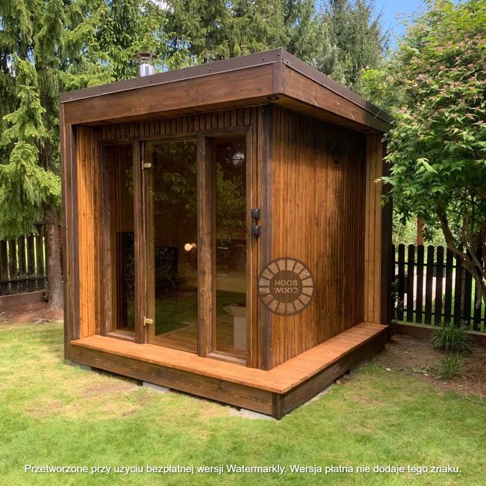 sauna ogrodowa PREMIUM, kwadro
