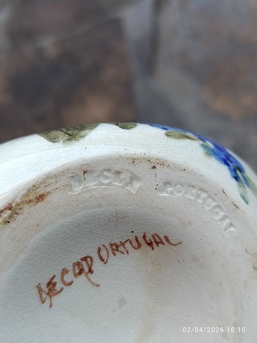 Garrafa de Cerâmica das Caldas da Rainha Sécla 20,5 cm