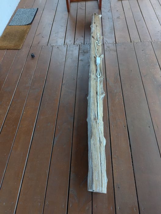 Lampa sufitowa vintage prowansalska trzypunktow bielona 2,5m