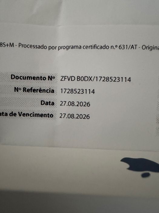 iPhone 17 Pro Max com fatura (28.8.2026) e garantia