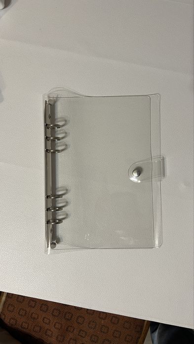 Прозора обкладинка для планера, блокноту А5, кільцевий механізм