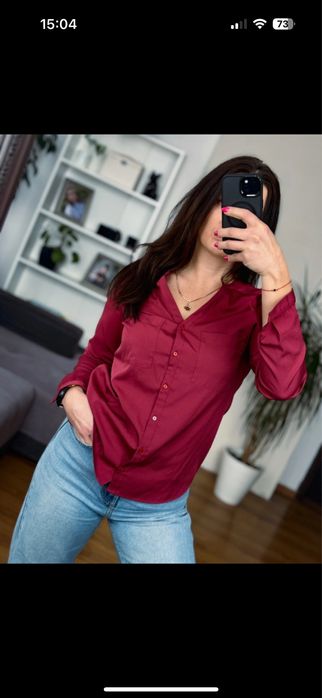 Koszula damska bordowa