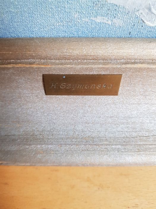 Zima w górach olejny obraz