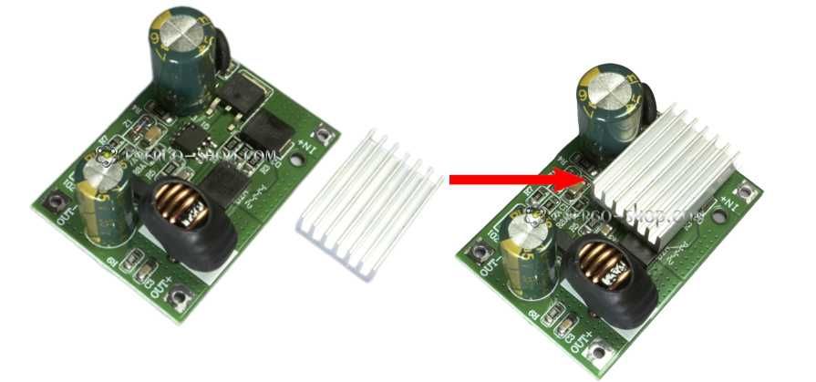 DC-DC Потужний понижуючий модуль живлення 12В 3А (вхід 16-120V)