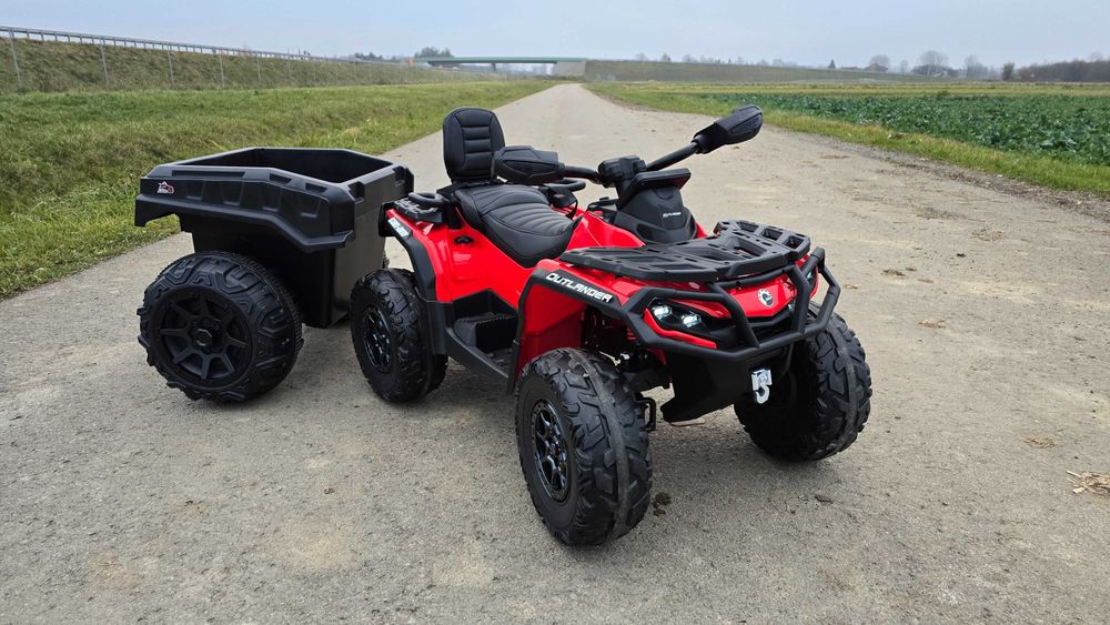 ZESTAW QUAD + PRZYCZEPA outlander na akumulator 24V 800w dla dzieci
