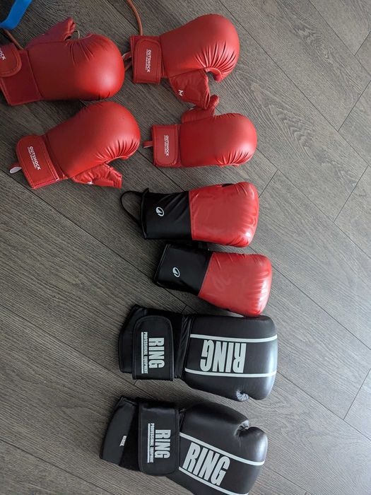 Rękawice bokserskie dziecięce decathlon Domyos outshock 3 pary zestaw