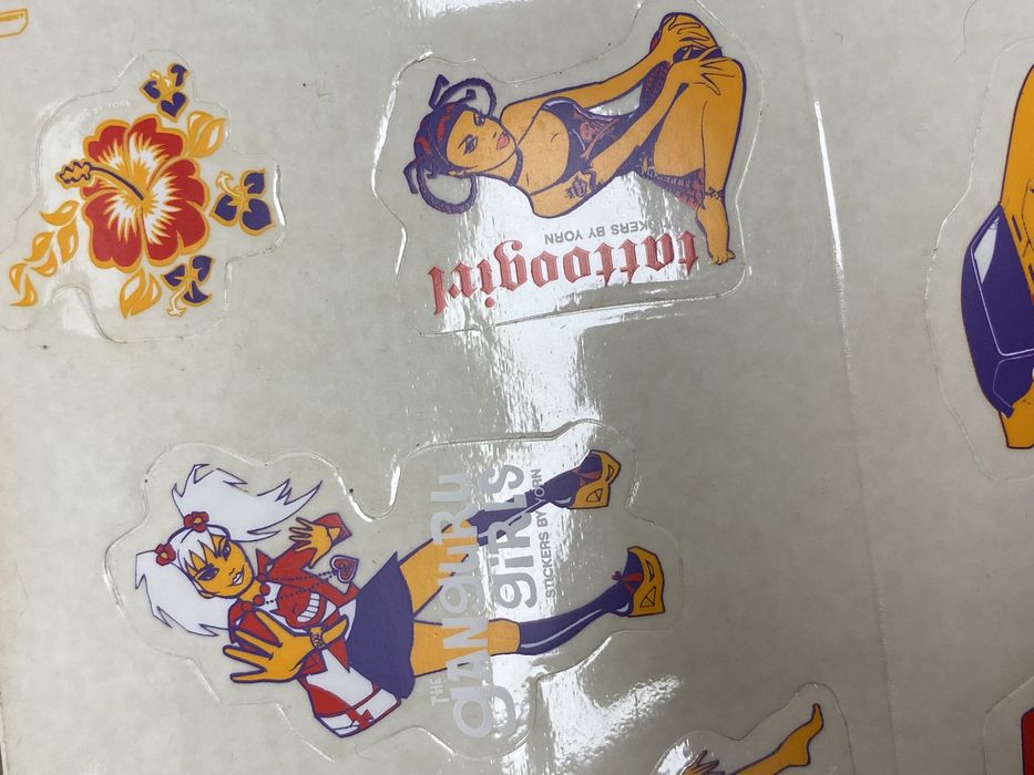 6 cartelas de Autocolantes YORN originais, ano 2000