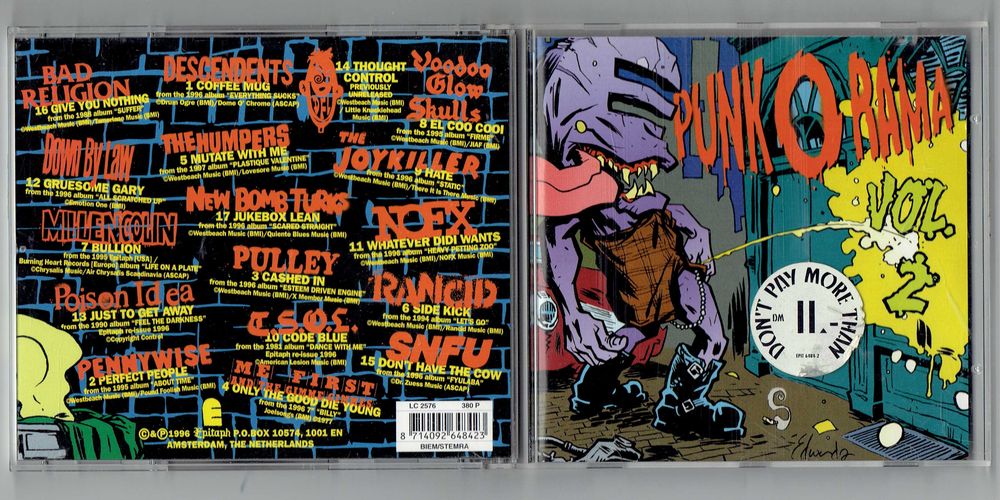 CD Punk-O-Rama Vol-2 1996 Bad Religion Descendents NOFX SNFU Humpers