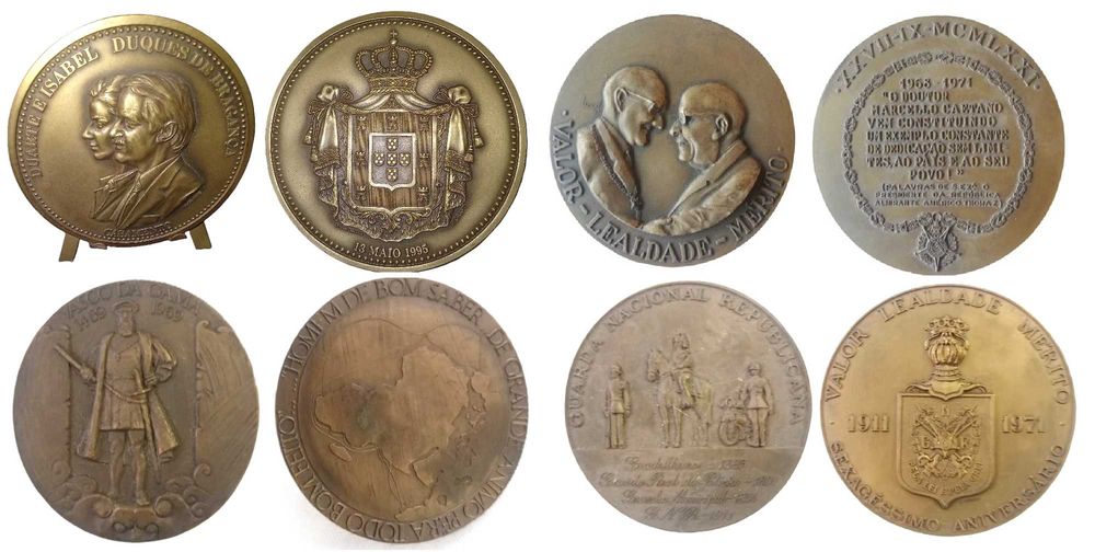 Medalhas Comemorativas em Bronze e Prata 1950’s a 1990’s