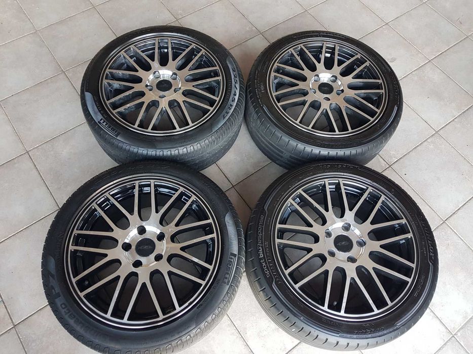 Felgi Koła letnie ASA Audi VW Seat Mercedes 8x17 et35 5x112 opony Dunlop/Pirelli 225/45/17