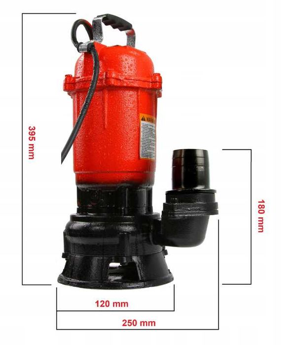 Pompa do wody brudnej czystej z rozdrabniaczem 0,75kW + wąż 20m szamba