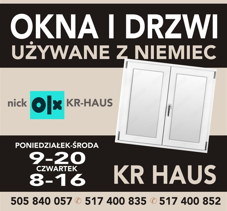 KR HAUS drzwi 160x200 tarasowe antracyt nowe 3 szybowe OKNA POZNAŃ