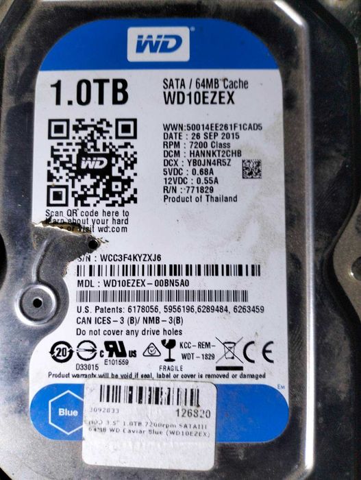 Продам Жесткий диск Western Digital 1Tb