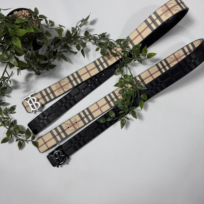 Ремінь Burberry 2-ох сторонній 110 CM ремень барбері барбери клетка