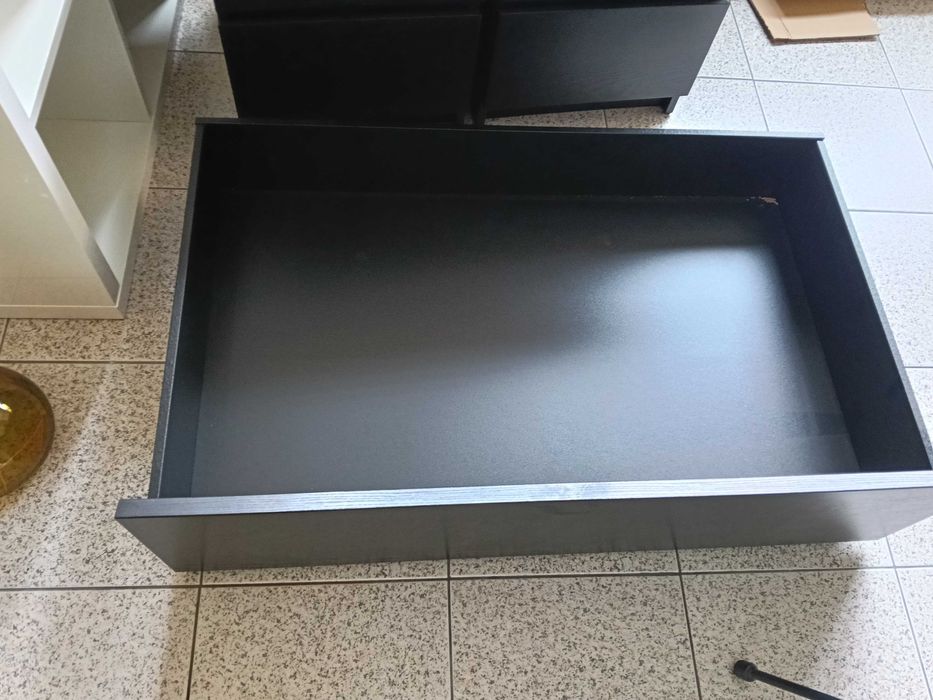 Cama de casal malm preta