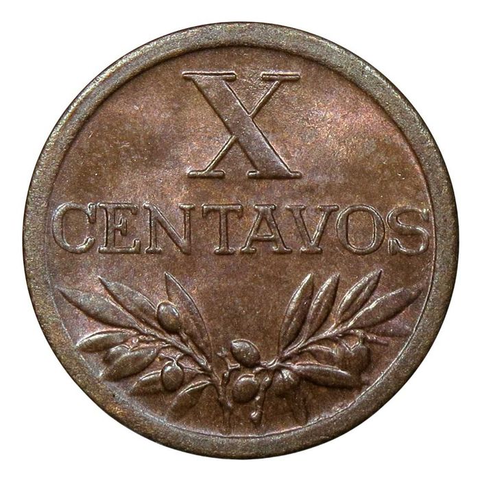 Portugal - X Centavos 1952 . Quase Soberba