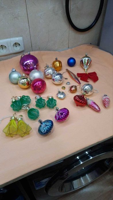 Старые новогодние игрушки одним лотом
