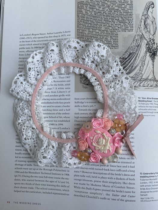 Podwiązka ślubna koronkowa retro