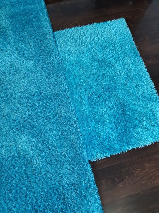 Dywanik 60x100 cm turkus shaggy