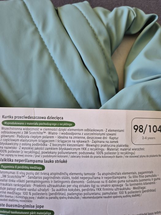 Lupilu nowa kurtka przeciwdeszczowa  98/110