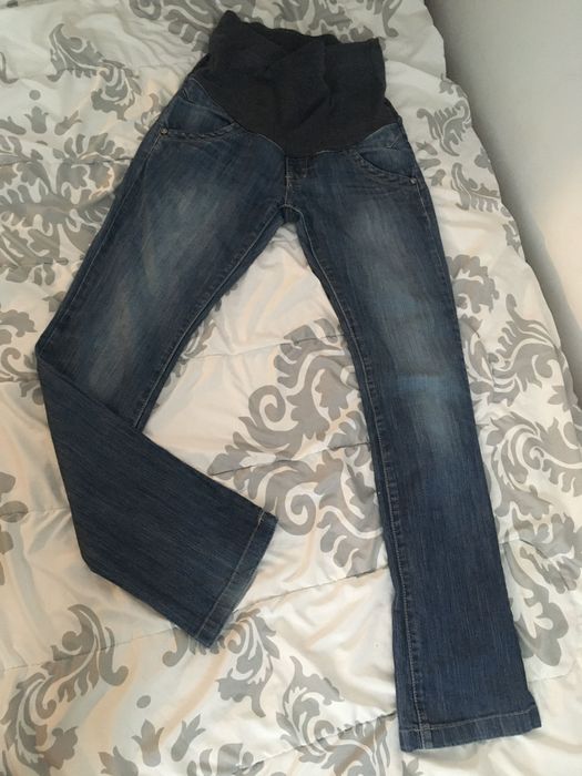 S/M spodnie ciążowe dł nogawki 83cm jeans tall