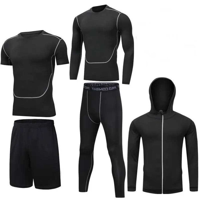 Компрессионная одежда 5 в 1 рашгард, леггинсы, худи, футболка и шорты!