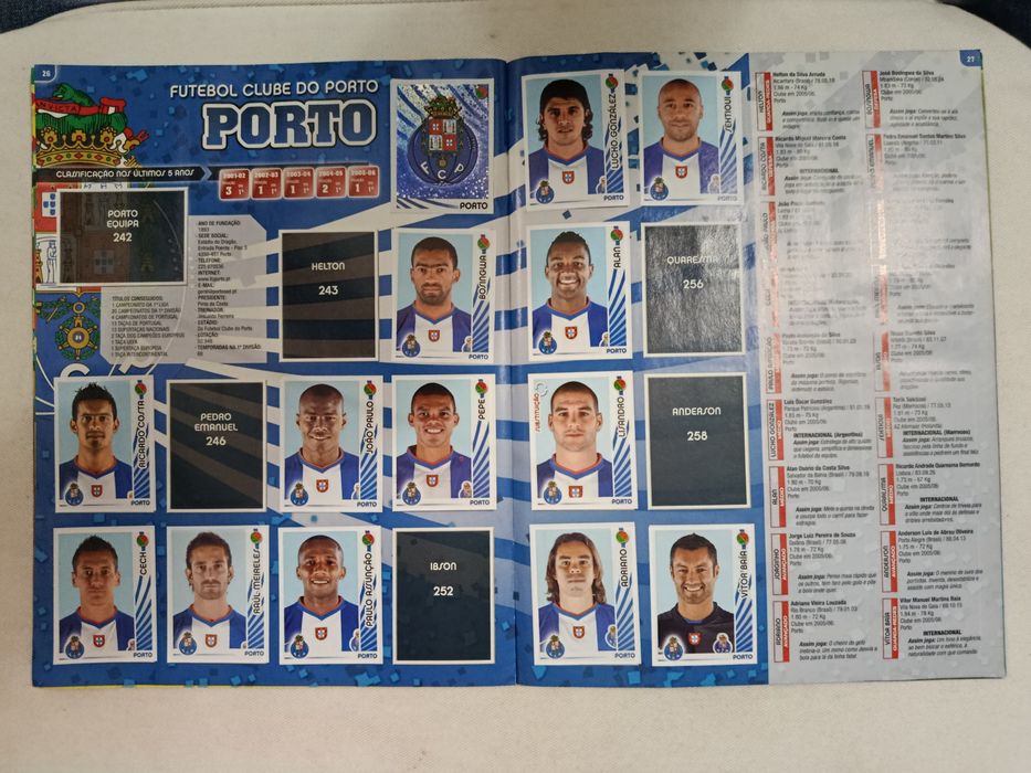 Caderneta FUTEBOL 2006/07 (235 Cromos)
