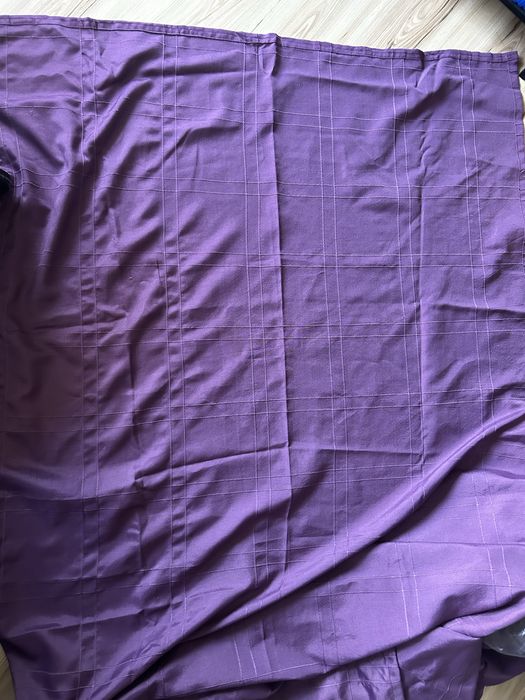 Firanka zasłonka zasłony tiul błyszczące na okno fiolet lila