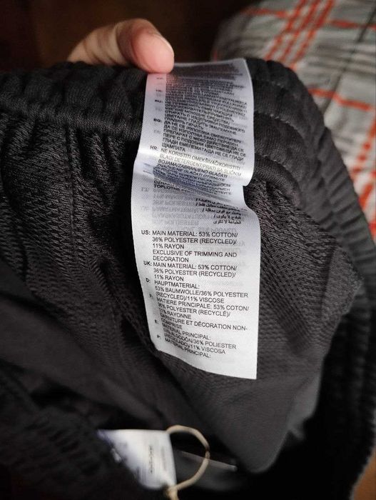 Adidas Оригинал XXXL Новые Спортивные Штаны США Черные Коттон