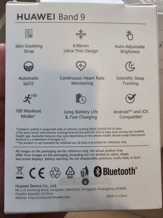 Zegarek opaska Smart Huawei Band 9 niebieski nowy