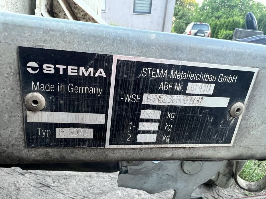 STEMA B6075 750kg z hamulcem 2.02m x 1.07m