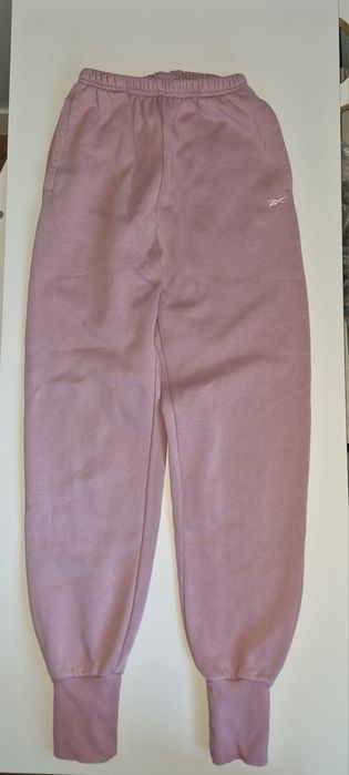 Reebok XS S 36 spodnie dresowe wysoki stan ściagacz jogger fioletowe l