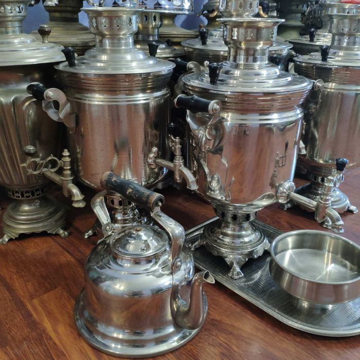 Продам ! Самовар на дровах , чайник , поднос