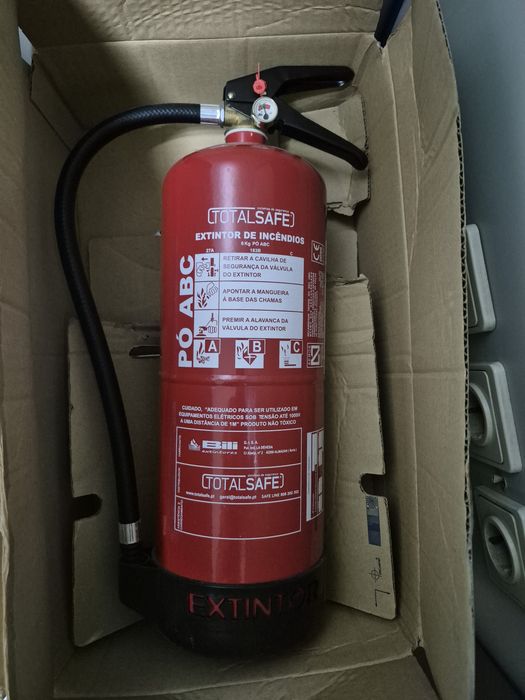 Extintor de incêndio usado