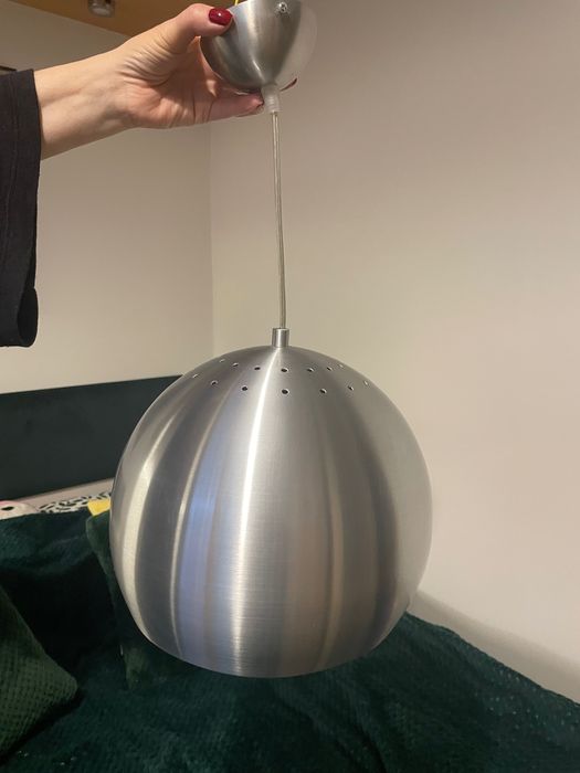 Lampa srebrna kulista