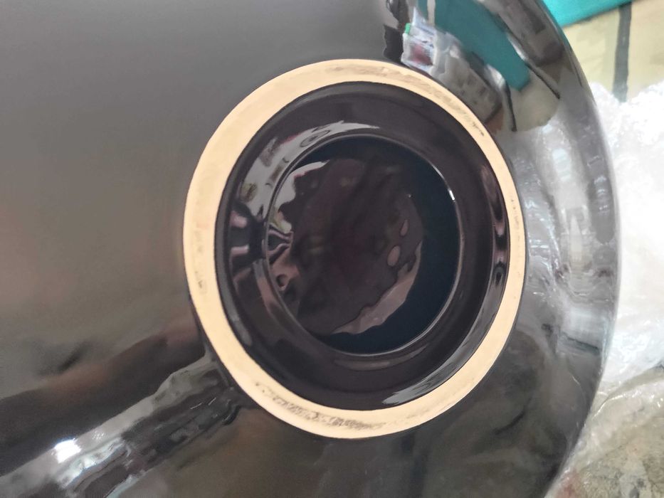 ART DÉCO Prato de Cerâmica Negra estilo Tijela para Centro de Mesa