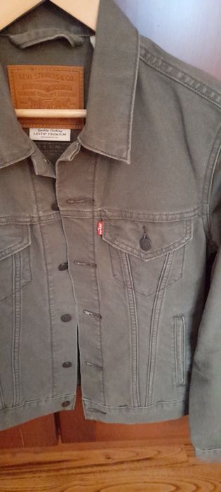 Casaco levis trucker  jeans  verde